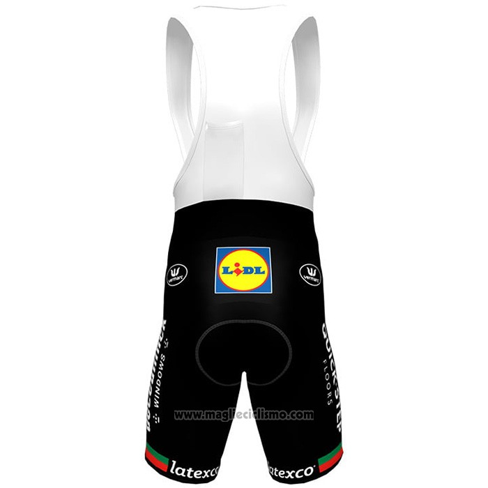 2021 Abbigliamento Ciclismo Deceuninck Quick Step Bianco Manica Corta e Salopette